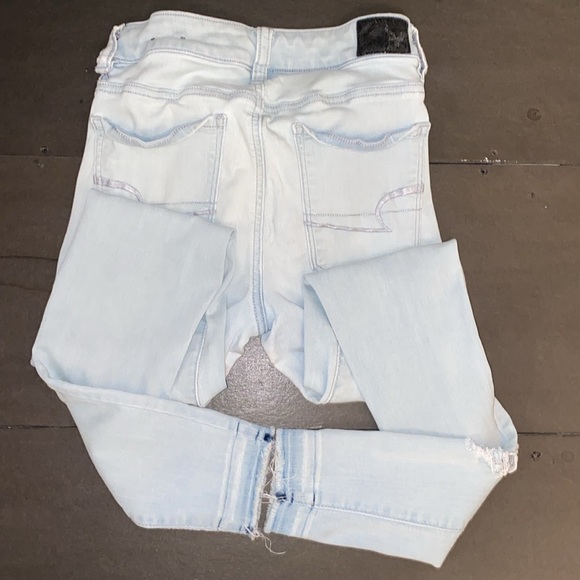 American Eagle Outfitters Size 2 Hi-Rise Jegging Super Super Stretch Distress - Picture 7 of 16